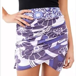 Free People Women’s She's Something Else Printed Mini Skirt In Plum